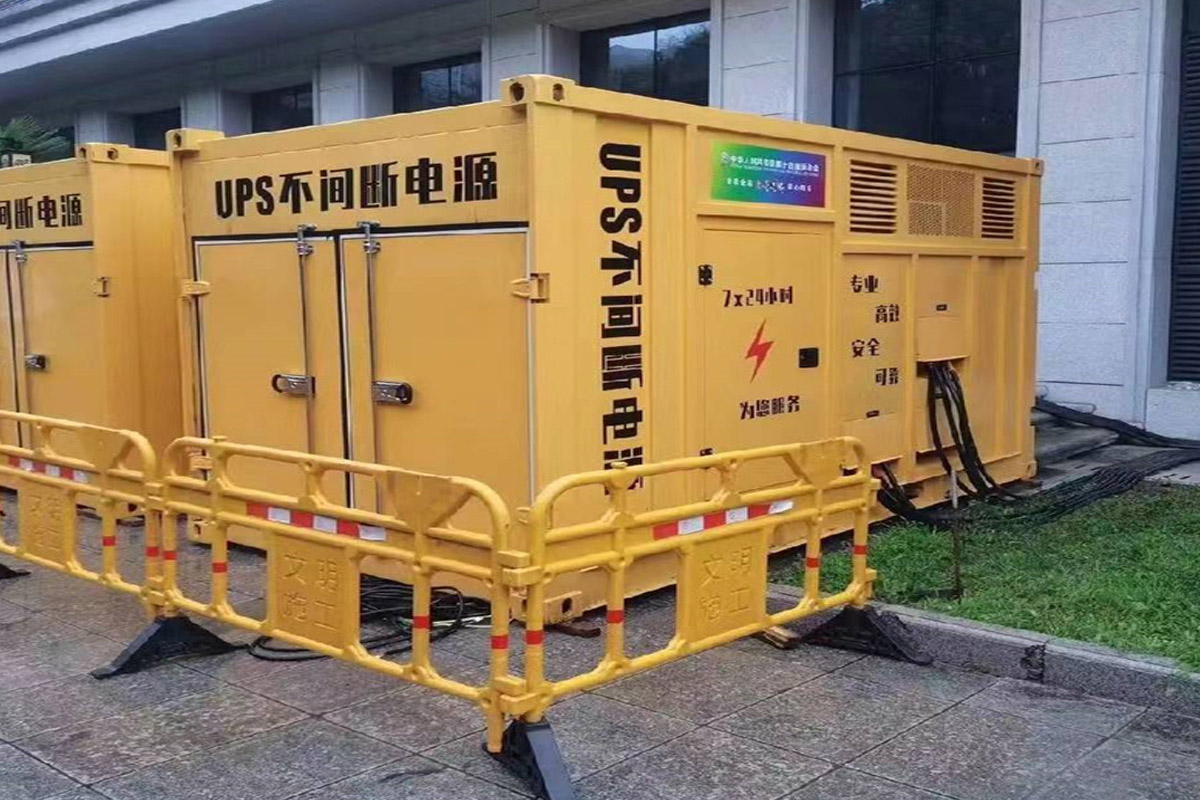 淮南发电机租赁施工现场