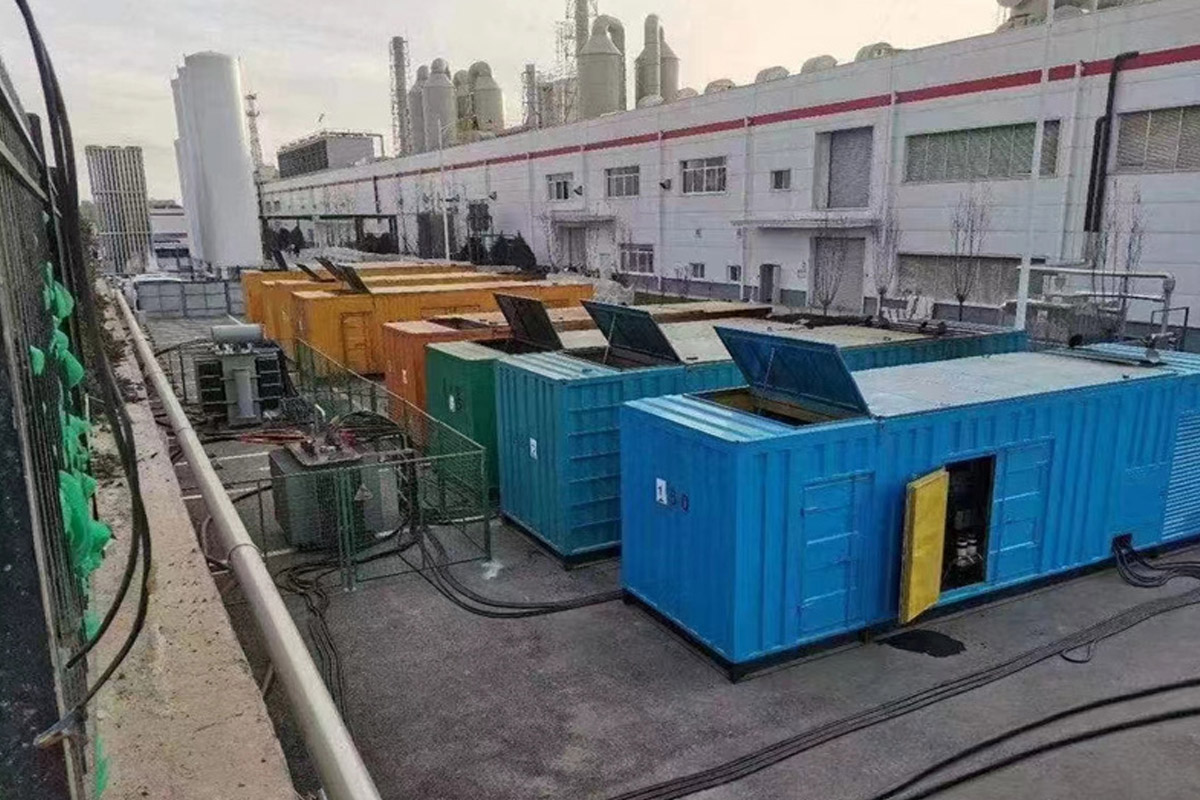 淮南发电机租赁施工现场